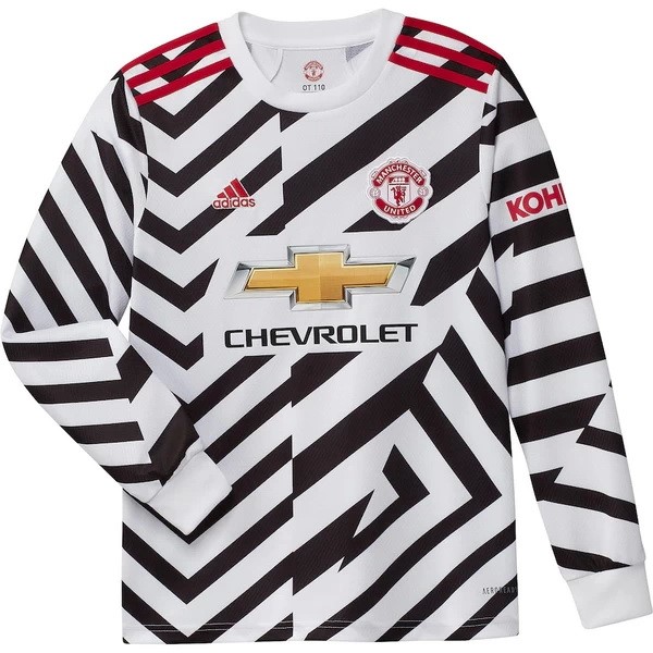 Tailandia Camiseta Manchester United 3ª ML 2020/21 Blanco